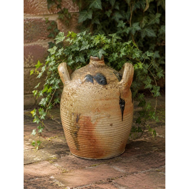 Ceramic Antique French Glazed Terracotta Jug For Sale - Image 7 of 7