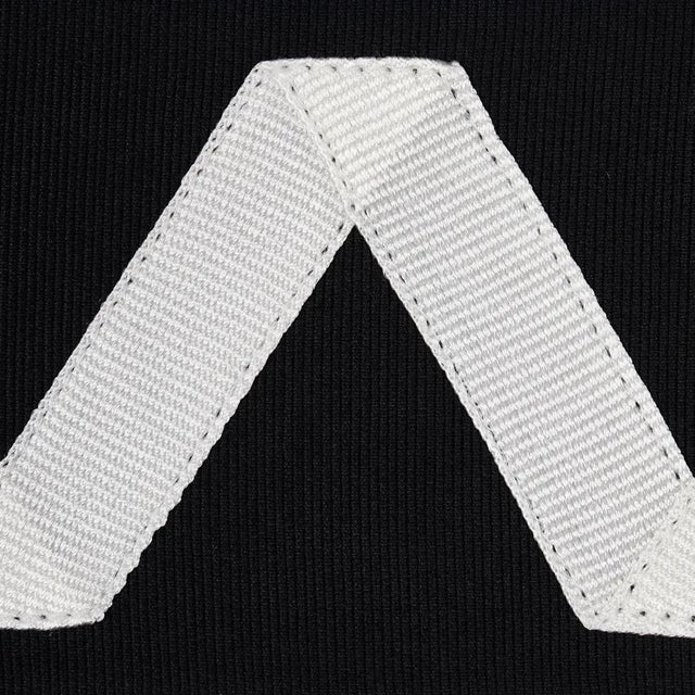 Contemporary Sample - Schumacher Legere Applique Tape in Ivory On Black For Sale - Image 3 of 5