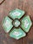 Vintage Chinoiserie Hand Painted Floral Metal Tray Set For Sale - Image 4 of 12
