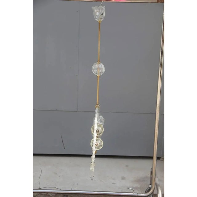Italian Murano Glass Chandelier, 1940s For Sale - Image 9 of 11