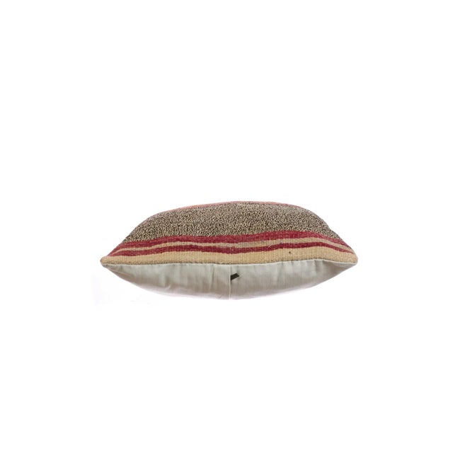 Decorative pillow cover made from vintage handwoven Turkish kilim pieces. Backed with good quality cotton fabric. Pillow...