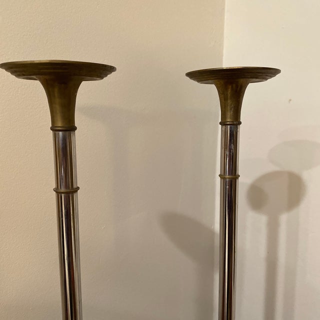 Pair Vintage Regency Baroque Maitland Smith Candlesticks For Sale In Sacramento - Image 6 of 6