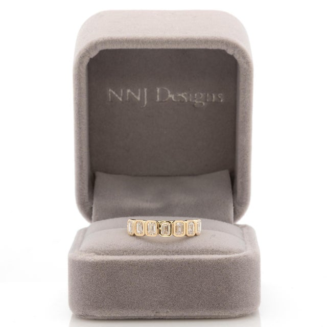 Modern 1Ct Lab Diamond Band Ring in Solid 14k Gold | Elegant Wedding Band, Size 6.75 For Sale - Image 3 of 8