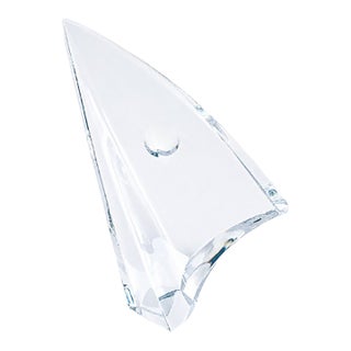 Rare, Signed Baccarat Crystal “Voile” Sail Sculpture by Robert Rigot – French Mid-Century Crystal Sculpture For Sale