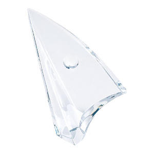 Rare, Signed Baccarat Crystal “Voile” Sail Sculpture by Robert Rigot – French Mid-Century Crystal Sculpture
