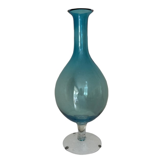Aqua Glass Gourd Vase Chairish