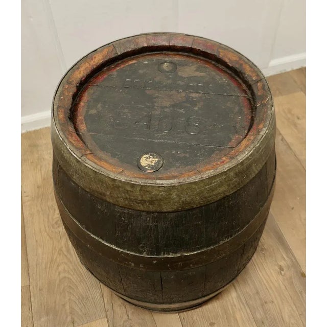 Antique Oak Brewery Barrel, Table, Log Bin or Christmas Tree , 1890s For Sale - Image 3 of 8
