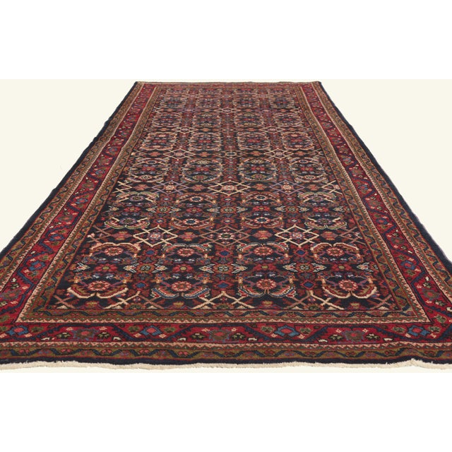 Mid-Century Modern Antique Persian Mahal Rug, 04'07 X 11'00 For Sale - Image 3 of 10