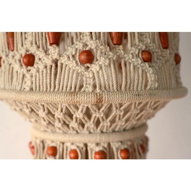 1970s Large Boho Hanging Beaded Macrame Mobile Sculpture For Sale - Image 10 of 13
