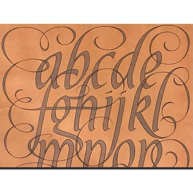 1968 David Kindersley Signed Limited Edition Calligraphic Alphabet Lithograph 8/50 - Disregard Styled After Under Details. For Sale - Image 4 of 8