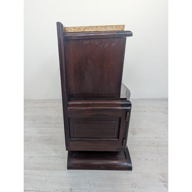 Art Deco Oak Cabinet with Marble For Sale - Image 10 of 13