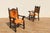 Set of 6 Spanish Revival Carved Wood & Tan Leather Dining Chairs For Sale - Image 11 of 18