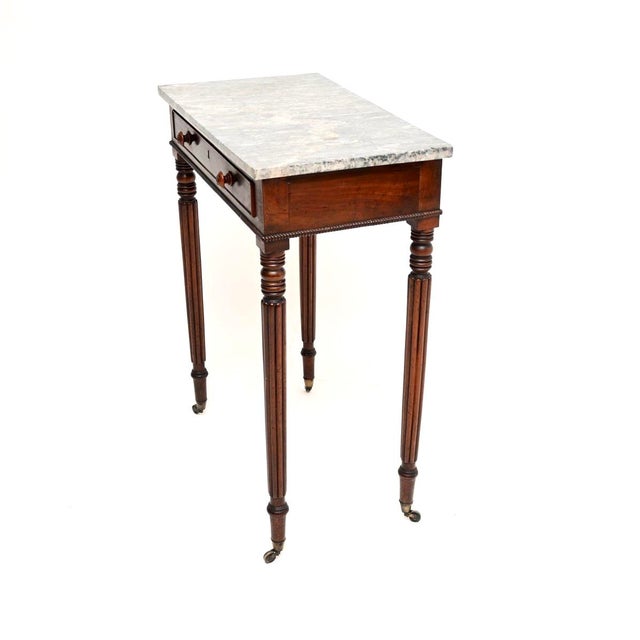 19th Century Antique Regency Period Marble Top Side Table, 1815 For Sale - Image 5 of 11