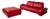 Two-Seater Sofa and Ottoman in Leather from Musterring, Set of 2 For Sale