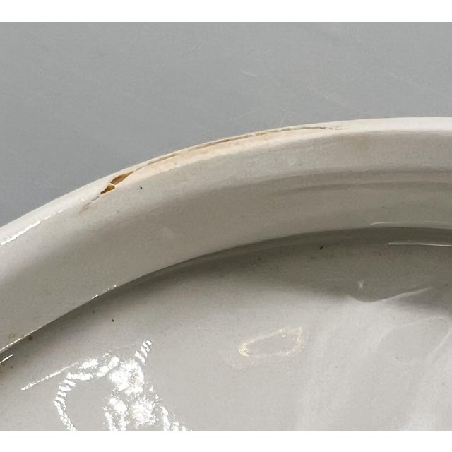 Vintage English Portmeirion White Relief Covered Serving Bowl | Oven-to-Table Dish - Cottagecore, European Countryside For Sale - Image 13 of 16