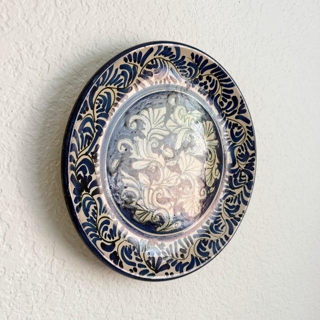 Ceramic Traditional Blue & White Hungarian Wall Plate For Sale - Image 7 of 7