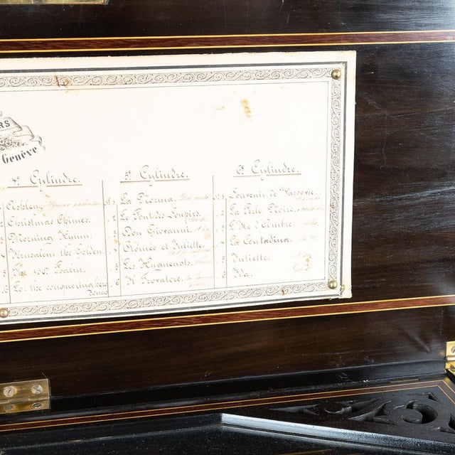 Antique 19th Century Cylinder Music Box from Lecoultre Frères of Geneva, Switzerland, 1880s For Sale - Image 14 of 18