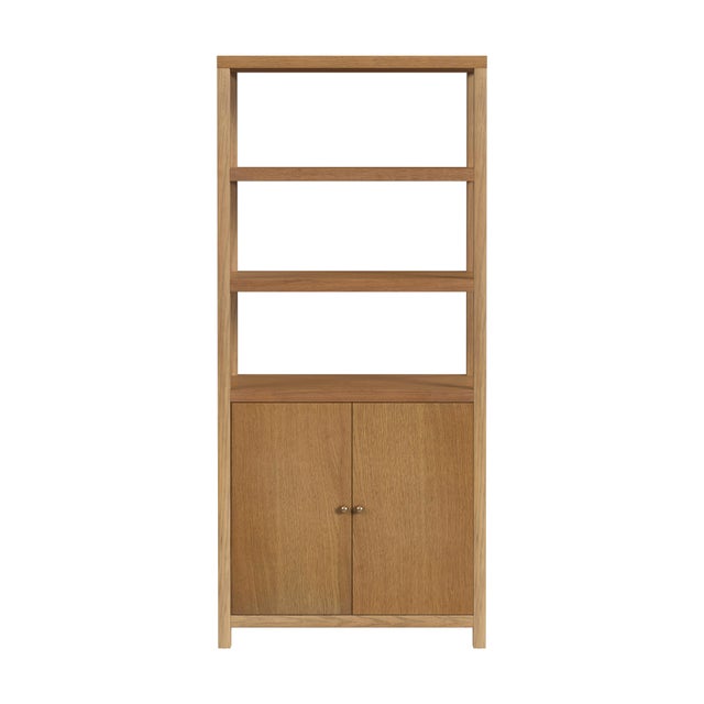 Spritely Home Accent Furniture Nora 32 in W. x 72 in. H Wood 3- Tier Etagere Bookcase, Light Natural For Sale - Image 4 of 8