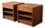Mid 20th Century Scandinavian Teak Nightstands Bedside Tables W Drawer Shelf, 2 Pieces For Sale