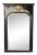French Art Deco Mirror in Black Lacquer With Silver Leaf Relief Carvings For Sale