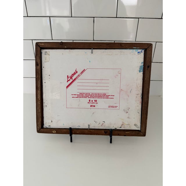Abstract Original Painting in Antique Frame For Sale - Image 4 of 7