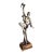 Early 20th Century Original French Art Deco Dancer by Joe Descomps in Patina, Silver and Gilt Bronze For Sale