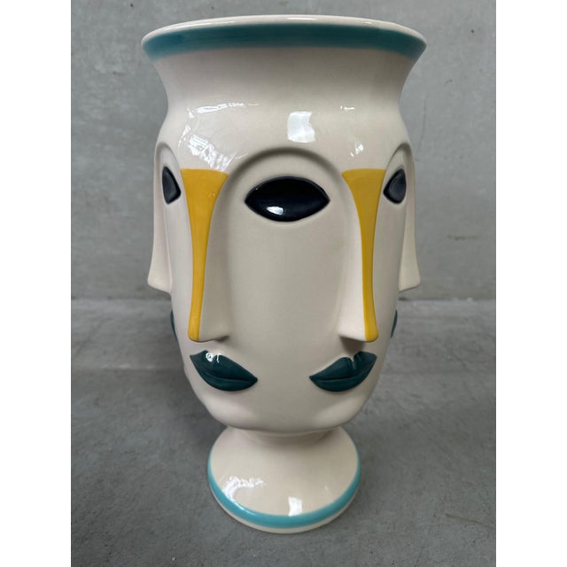 Modern artistic vase. In excellent condition. Signed: Ernia S in the Vallauris style. Height: 40cm. Opening diameter:...