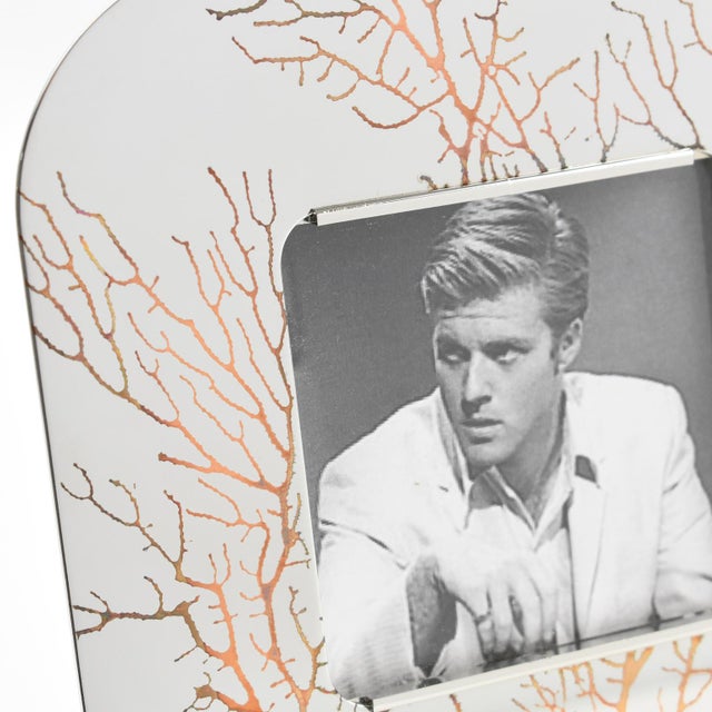 Sambonet Italy Chrome and Copper Inlaid Picture Frame, a Pair For Sale - Image 11 of 11