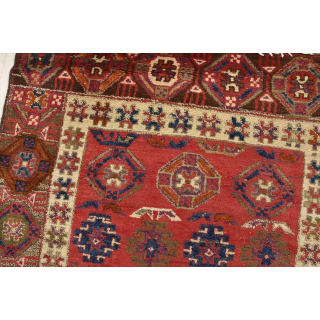 Meshkin Runner 3'6'' X 10'4'' Red Wool Semi-Antique Tribal Hand-Knotted Rug For Sale In Philadelphia - Image 6 of 14