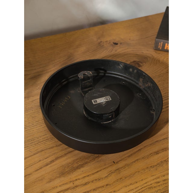 Black Industrial Factory Wall Clock by Carl Theodor Wagner, Germany For Sale - Image 9 of 14