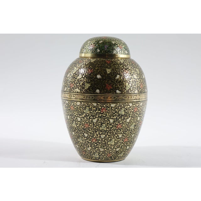 Mid 20th Century Decorative Brass Urns - A Pair For Sale - Image 6 of 11