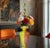 Vintage 14 In. Tall Murano Pink Yellow Spatter Confetti Vase For Sale - Image 15 of 18