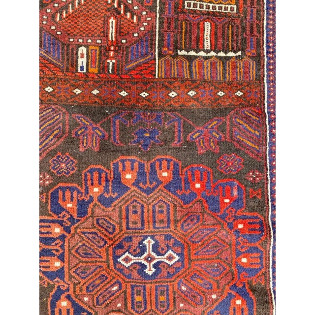 Vintage Baluch Afghan Rug For Sale - Image 3 of 18