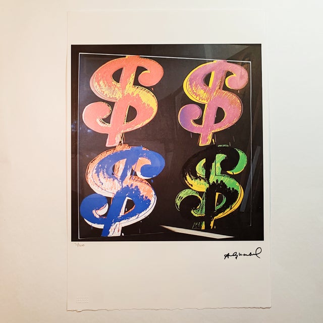 Andy Warhol "The Dollars" Limited Series Lithograph by Leo Castelli New York. License: Andy Warhol LTD Foundation. Limited...