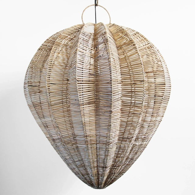 Raw rattan starfruit large lantern. Beautiful natural material and organic shape. Each lantern may have slight variations...