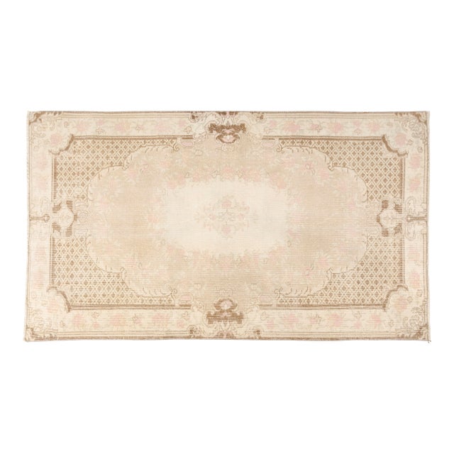 1960s Hand-Knotted Turkish Accent Rug For Sale