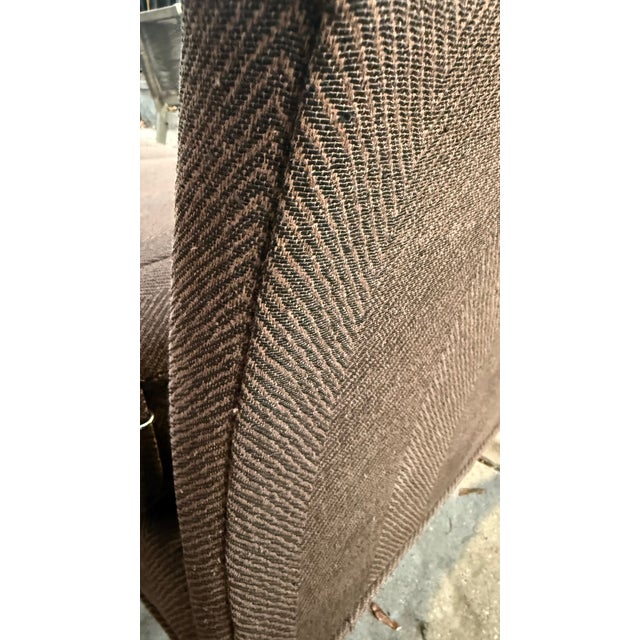Bright Chair Company Upholstered Herringbone Chaise Daybed With Bolsters For Sale - Image 10 of 15