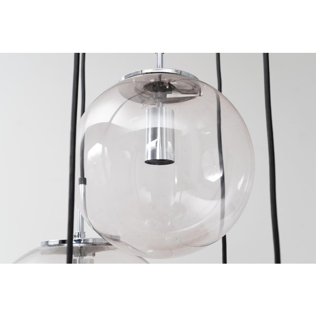 Ceiling Light in Glass and Metal from Glashütte Limburg, 1970s For Sale - Image 4 of 7