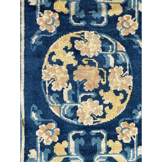 Very nice antique and rare Chinese rug from Ningxia with nice Chinese design and symbols on design, and nice natural...