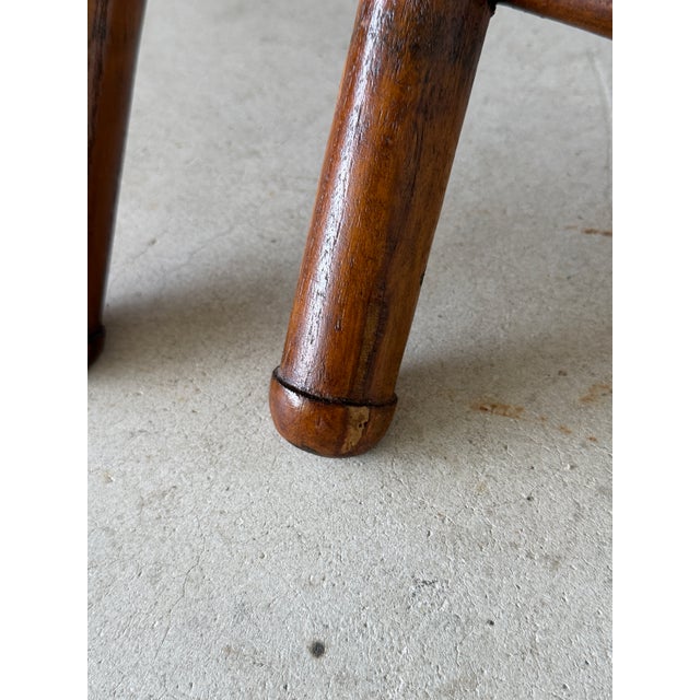 Brown Mid-20th Century English Campaign Faux Bamboo Folding Sling Armchairs With Cane Seats – Pair For Sale - Image 8 of 12