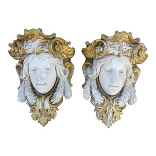 Pair of Early 20th Century French Neoclassical Wall Ornaments For Sale