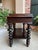Antique English Hall Sofa Table Sideboard Carved Oak Bobbin Leg C1910 For Sale - Image 10 of 12