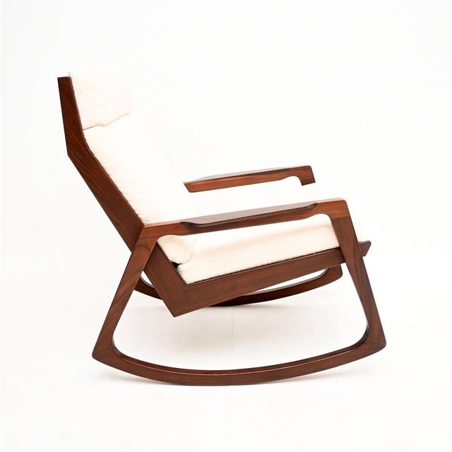 Mid-Century Modern Vintage Danish Rocking Chair, 1960s For Sale - Image 3 of 11