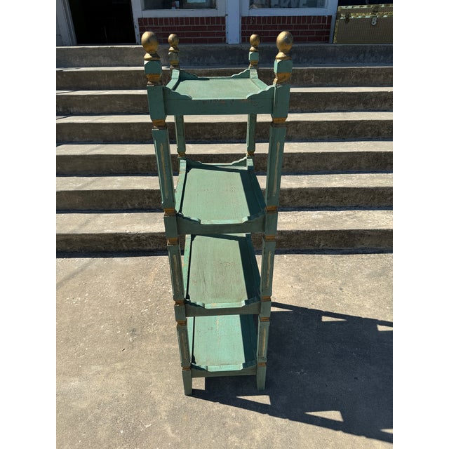 1960s French Style Tiered Wooden Etageres For Sale - Image 5 of 11