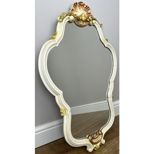 Vintage French Shabby Chic Ornate Wall Mirror For Sale - Image 11 of 11