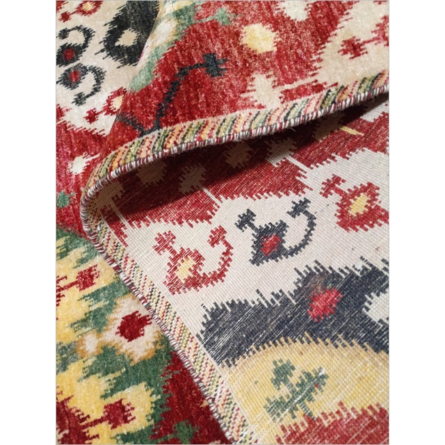 2020s Genuine Hand-Knotted Ikat Rug. 8'x 10'3" For Sale - Image 5 of 17