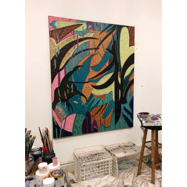 "Everybody Wants to Rule the World" Contemporary Original Abstract Acrylic Painting by Albert Leon Sultan For Sale - Image 12 of 13