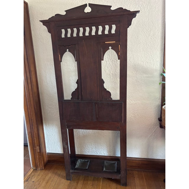 19th Century Antique English Oak Hall Tree Stand For Sale - Image 11 of 12