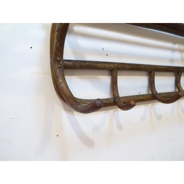 American Vintage Thonet Bent Wood Coat Hooks For Sale - Image 3 of 3