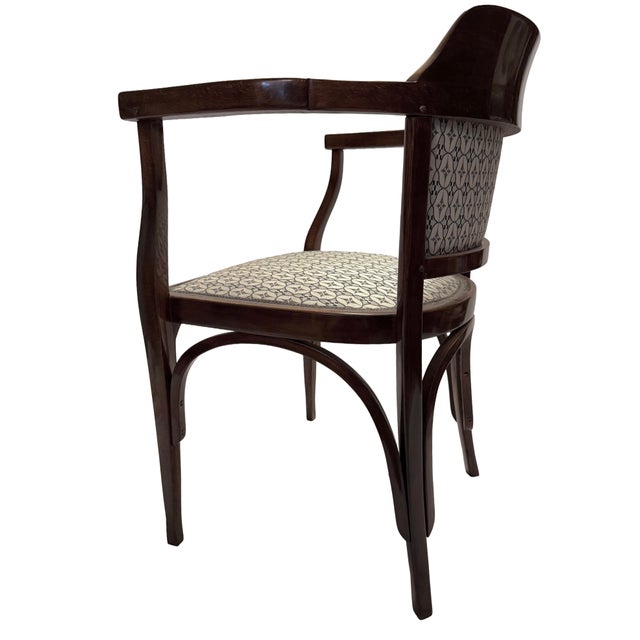 Set of Vienna Secession Armchair with Ottoman by Josef Hoffmann, 1890s For Sale - Image 4 of 18